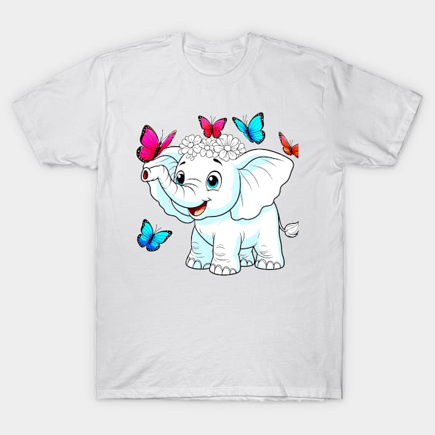 Pretty Elephant T-Shirt by NayaRara